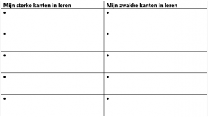 Sterke en zwakken punten van leren